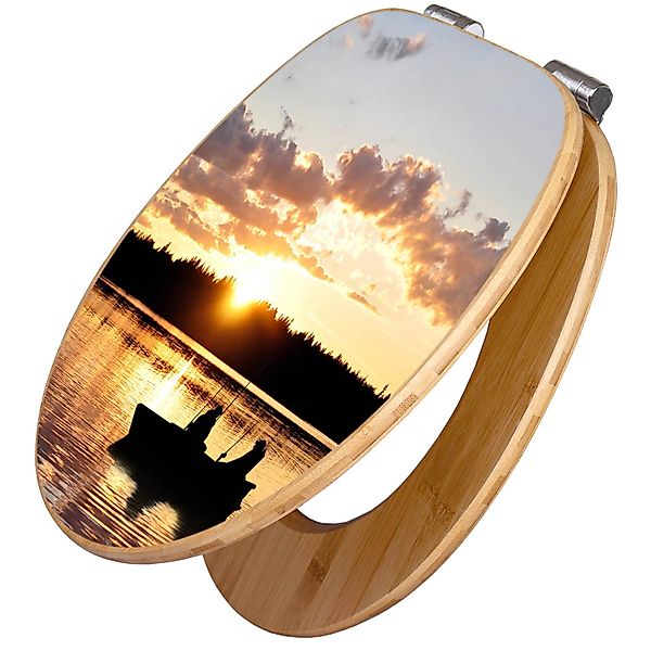 Banjado Design WC Sitz Bambus Holz Toilettendeckel Mit Absenkautomatik Klod günstig online kaufen