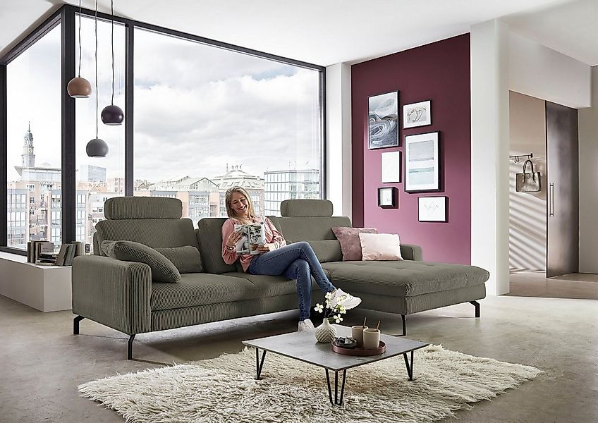 Die PlanBar Ecksofa "MP-IN20110 L-Form mit Federkern-Polsterung", optional günstig online kaufen