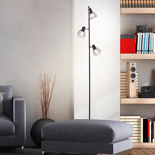 Brilliant Stehlampe »Blacky«, 3 flammig, Leuchtmittel E14   ohne Leuchtmitt günstig online kaufen
