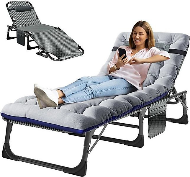 Meulbaty Klappbett Klappbar Sonnen Liege für Balkon/Garten, mit Auflage und günstig online kaufen