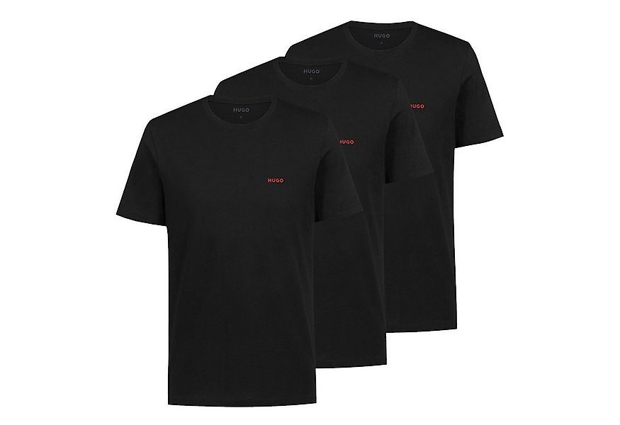 HUGO Unterziehshirt Crew-Neck T-Shirt (3-St., 3 Stück) mit Logo-Print günstig online kaufen