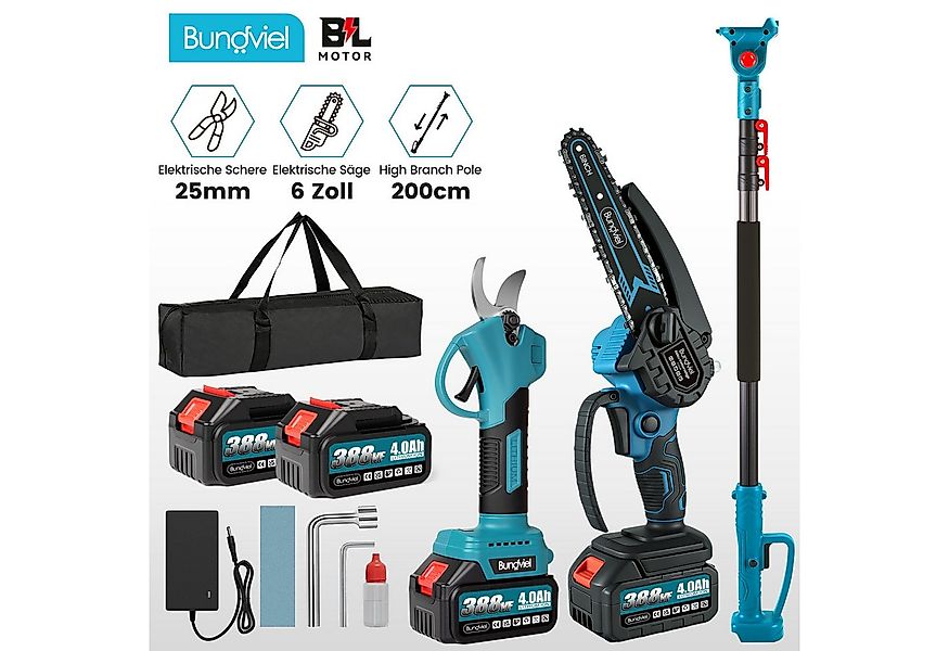 Bundviel Akku-Hochentaster Teleskop Astsäge Astschere Teleskopsäge Akku Ket günstig online kaufen