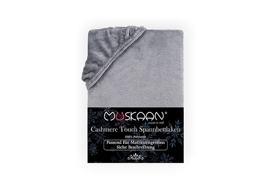 Müskaan Spannbettlaken Spannbetttuch Cashmere Touch Bettlaken Flausch Warm, günstig online kaufen
