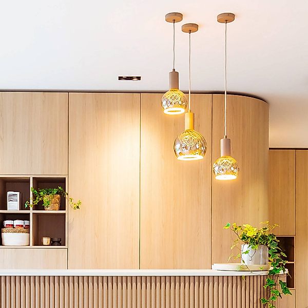 SEGULA Hängeleuchte Flow, Eiche geölt, E27 günstig online kaufen