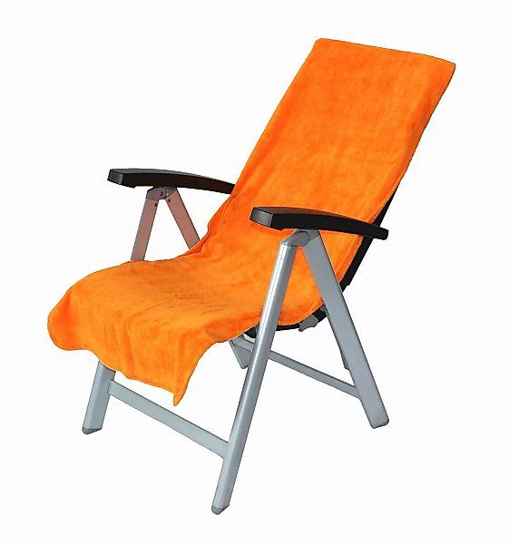 Floringo Schonbezug für Gartenstuhl Campingstuhl Twin-Star 60x130-orange günstig online kaufen