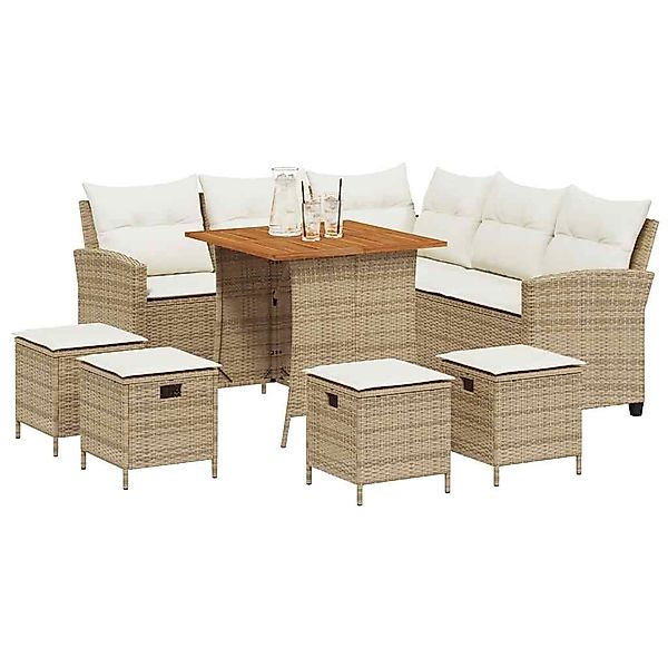 vidaXL Gartenlounge-Set 6-tlg. Garten-Sofagarnitur mit Kissen günstig online kaufen