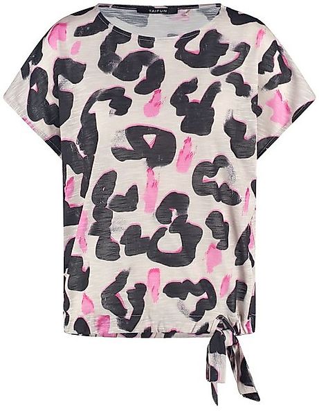 Taifun T-Shirt – Gemustertes Kurzarmshirt mit All-Over Print und Rundhalsau günstig online kaufen