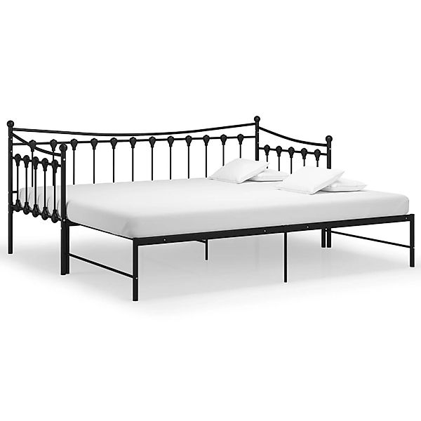 vidaXL Ausziehsofa Bettgestell Schwarz Metall 90x200 cm Modell 1650966 günstig online kaufen