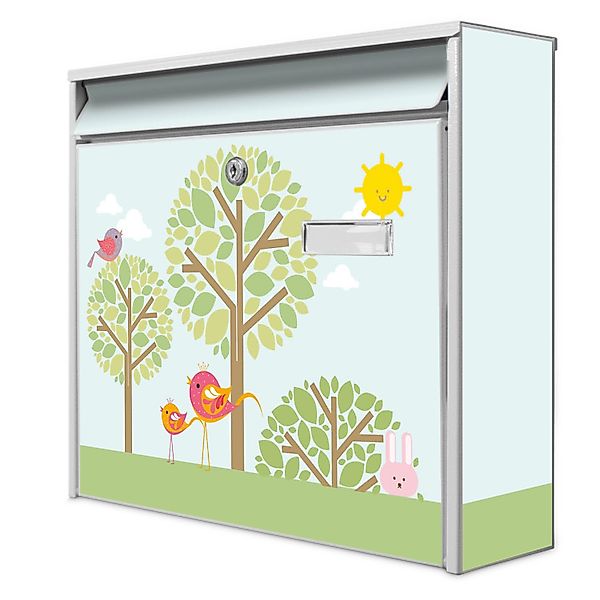 Banjado Briefkasten Weiß 36.2x32.2x10cm Groß / Inkl. Montagematerial & 2 Sc günstig online kaufen