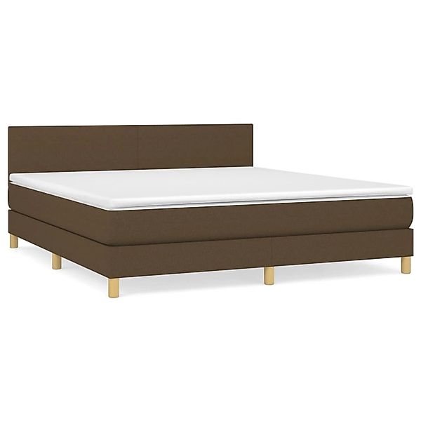 vidaXL Boxspringbett mit Matratze Dunkelbraun 180x200 cm Stoff1373020 günstig online kaufen