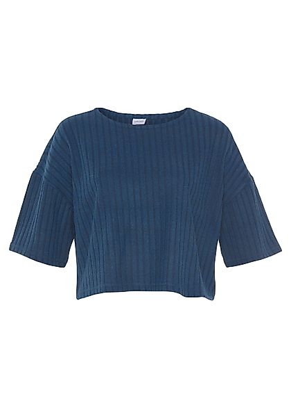 LASCANA 3/4-Arm-Shirt Lounge-/Strickshirt aus weichem Strick, günstig online kaufen