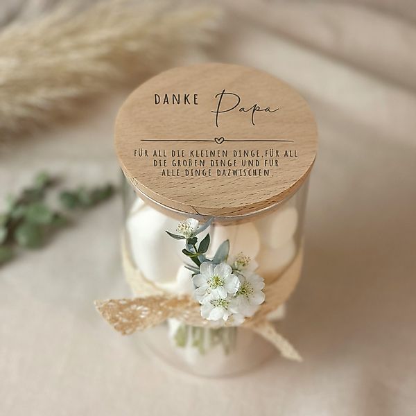 hellomini Geschenkbox Vorratsglas Gravur "Danke Papa" günstig online kaufen
