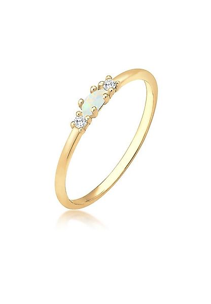 Elli Fingerring Opal Marquise und Zirkonia 925 Sterling Silber günstig online kaufen