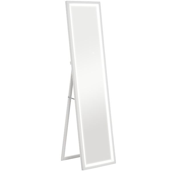 HOMCOM Ganzkörperspiegel 40 x 160 cm Standspiegel mit LED Lichte, Wandspieg günstig online kaufen