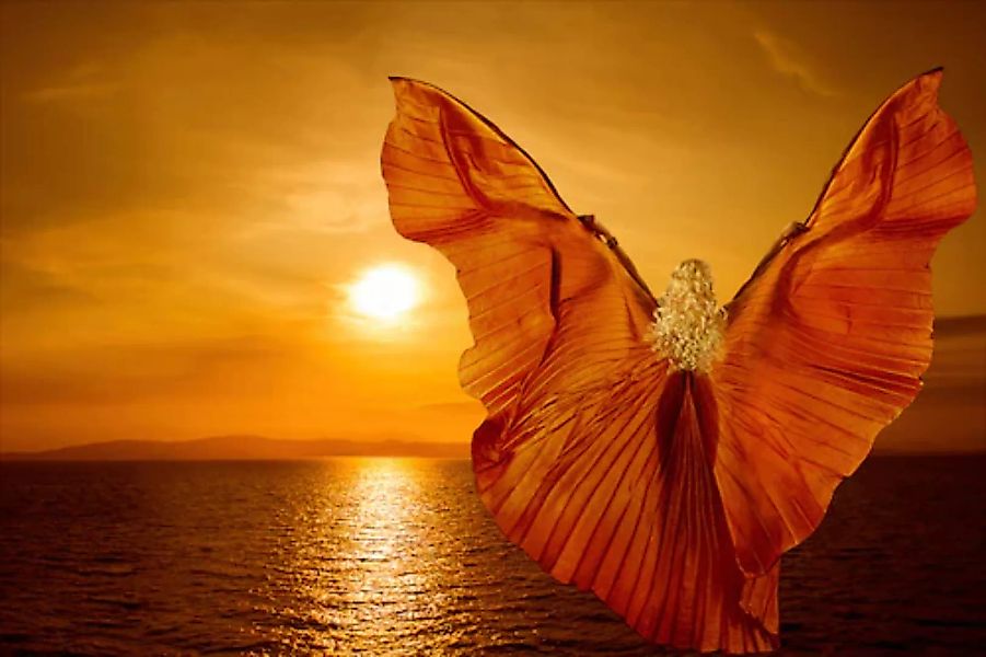 Papermoon Fototapete »Frau auf dem Meer« günstig online kaufen