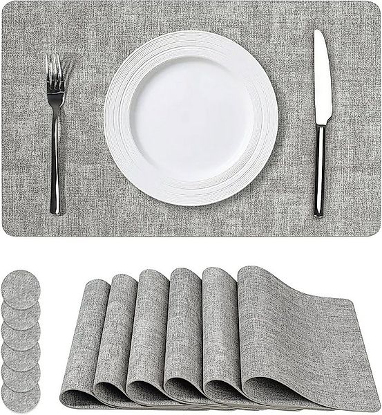 Coonoor Platzset 6er Set Wasserdichte Tischset mit Untersetzer,43x30 cm, (A günstig online kaufen