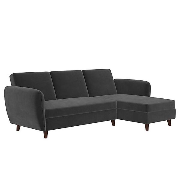 loft24 Schlafsofa Chandler, Sofa Couch mit Stauraum Samtbezug Breite 219 cm günstig online kaufen