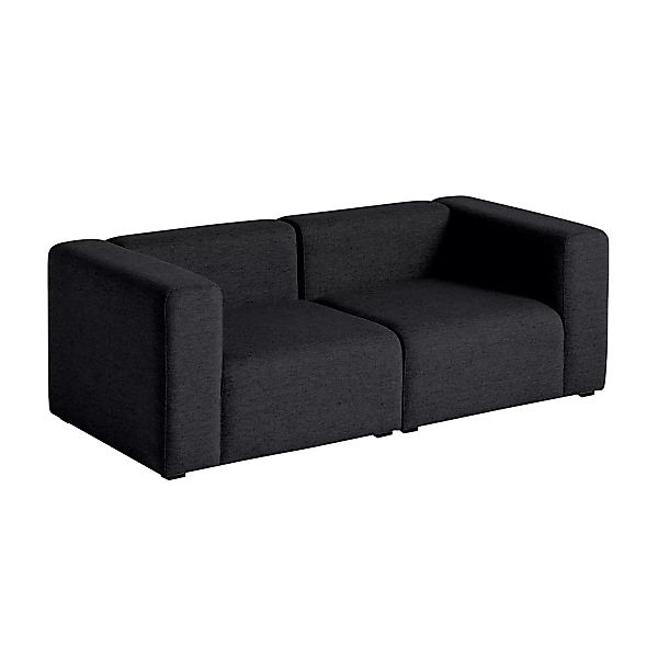 HAY - Mags 2-Sitzer Sofa 194x95,5x67cm - schwarz/Stoff Divina 191/BxHxT 194 günstig online kaufen