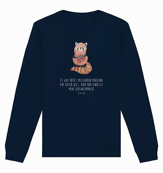 Mr. & Mrs. Panda Longpullover Größe M Roter Panda - French Navy - Geschenk, günstig online kaufen