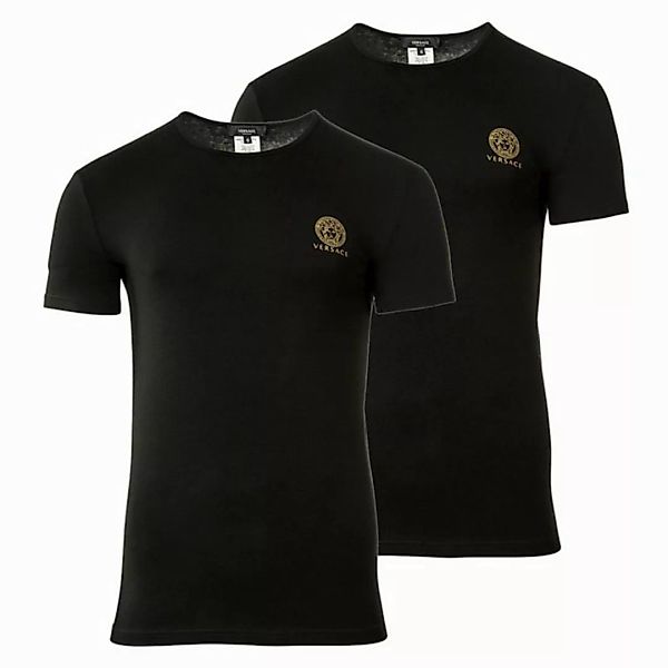 Versace T-Shirt Herren T-Shirt, 2er Pack - Unterhemd, Rundhals, (Packung, 2 günstig online kaufen