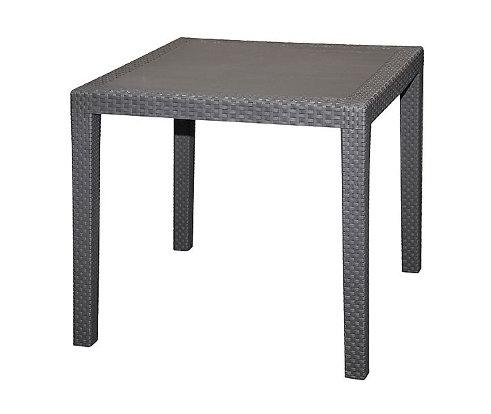 Spetebo Gartentisch Gartentisch RATTAN in anthrazit günstig online kaufen