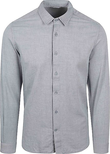KnowledgeCotton Apparel Hemd Vintage Indigo - Größe L günstig online kaufen