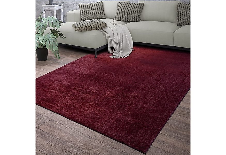 TT Home Teppich, Rechteckig, Höhe: 14 mm, Wohnzimmer Kurzflor Einfarbig Mod günstig online kaufen
