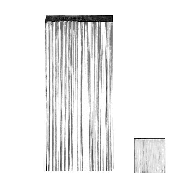relaxdays Fadenvorhang 2er Set, Stangendurchzug, Polyester, günstig online kaufen