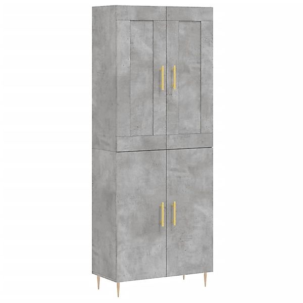 vidaXL Highboard Betongrau 69,5x34x180 cm Holzwerkstoff 3199549 günstig online kaufen