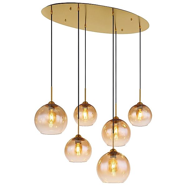 GLOBO LIGHTING Hängeleuchte Hängelampe Esszimmer Messing Hängeleuchte Wohnz günstig online kaufen
