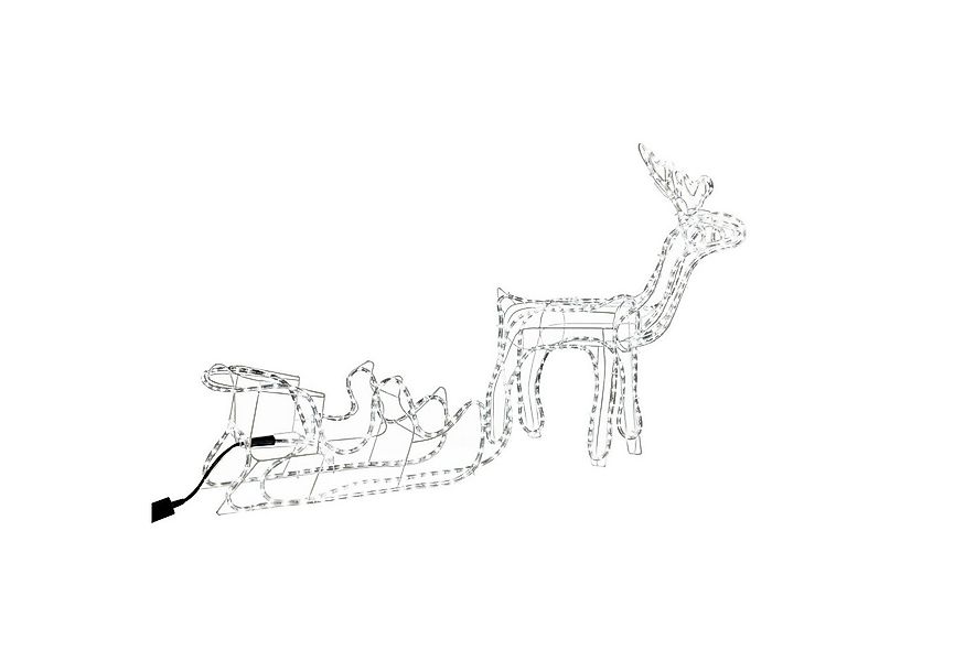 GartenHero Weihnachtsfigur Rentier Schlitten 288 LED Lichterkette innen auß günstig online kaufen