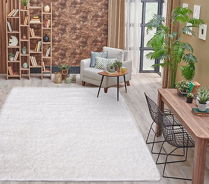 my home Hochflor-Teppich Senara, rechteckig, Höhe: günstig online kaufen