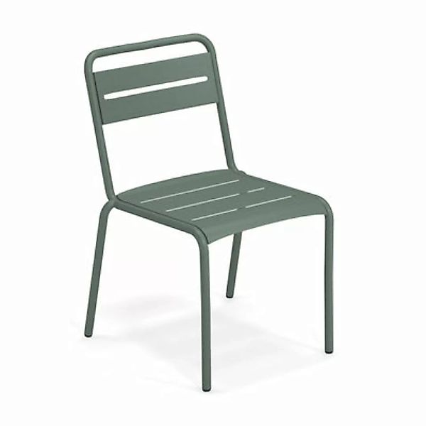 Stapelbarer Stuhl Star metall grün / Aluminium - Emu - Grün günstig online kaufen