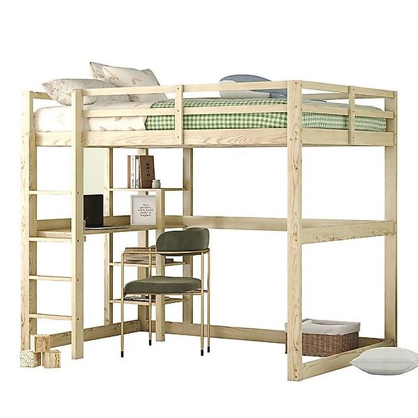 Gotagee Kinderbett Hochbett 140x200cm Bettgestell mit Stauraum Jugendbett H günstig online kaufen