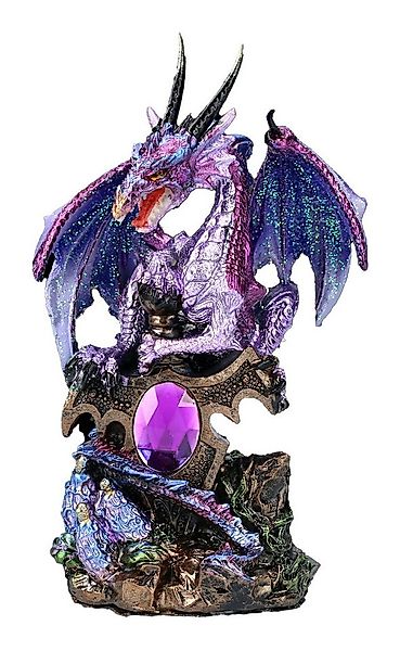 Figuren Shop GmbH Fantasy-Figur Drachen Figur - Galeru mit Schmuckstein - F günstig online kaufen