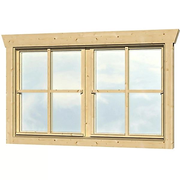 Skan Holz Doppelfenster BxH 2 x 57,5 x 70,5 cm für 28 mm Häuser günstig online kaufen