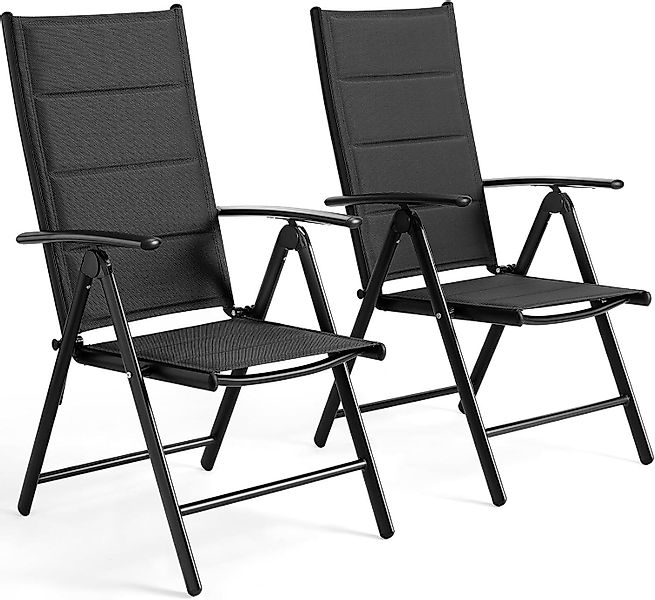 TLGREEN Gartenstuhl Hochlehner Klappbar,2er Set Aluminium günstig online kaufen