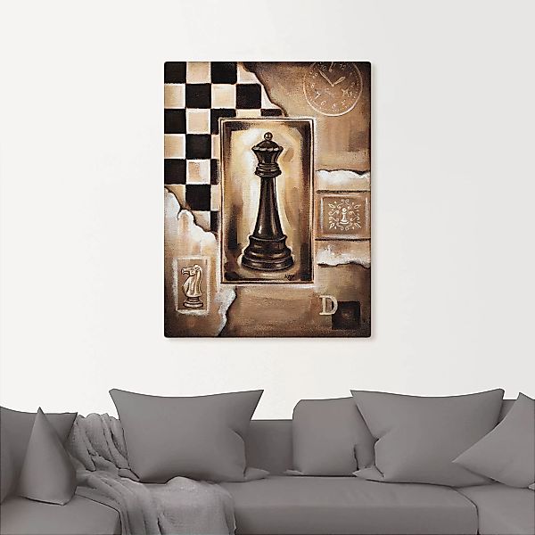 Artland Leinwandbild "Schach Königin", Schach, (1 St.), auf Keilrahmen gesp günstig online kaufen