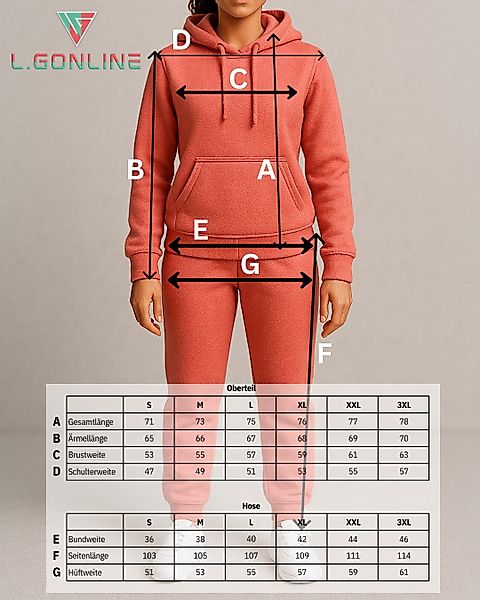L.gonline Jogginghose (Sweatpants, 1-tlg., im modischem günstig online kaufen