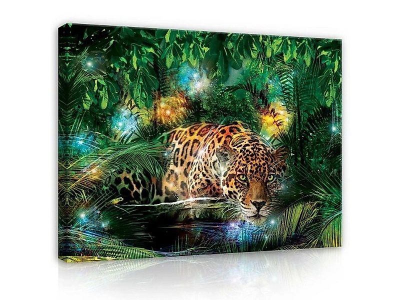 Wallarena Leinwandbild Grün Tiere Tiger Dchungel Wald Wandbilder Modern Gro günstig online kaufen