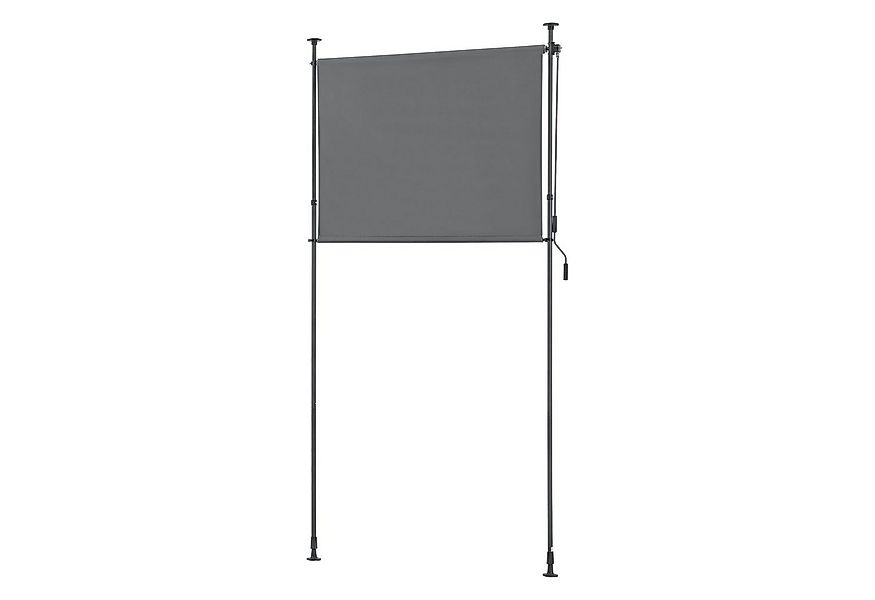 pro.tec Senkrechtmarkise »Cimarra« Outdoor-Sichtschutz Dunkelgrau 120 x 270 günstig online kaufen