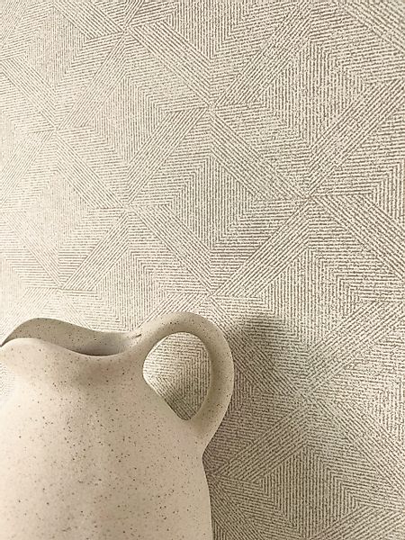 Newroom Vliestapete, Beige Tapete Modern Rauten günstig online kaufen