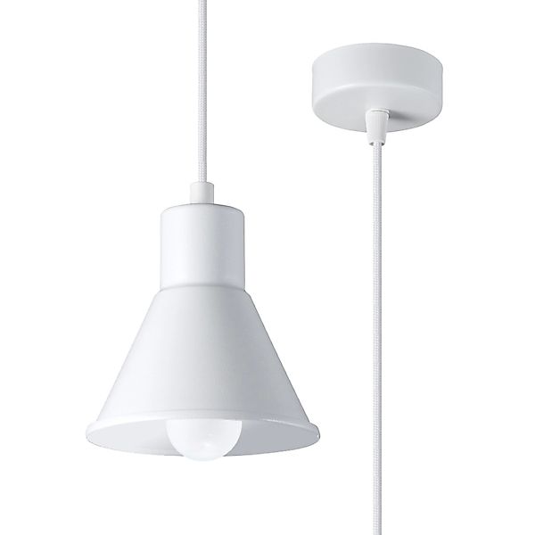 Sollux Lighting Hängeleuchte Taleja 1 Weiß E27 günstig online kaufen