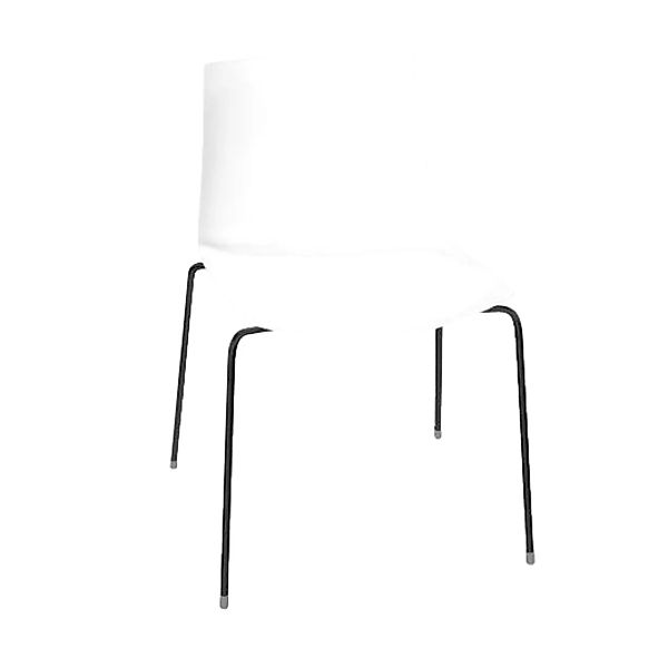 Arper - Catifa 46 0251 Stuhl einfarbig Gestell schwarz - weiß/Außenschale g günstig online kaufen