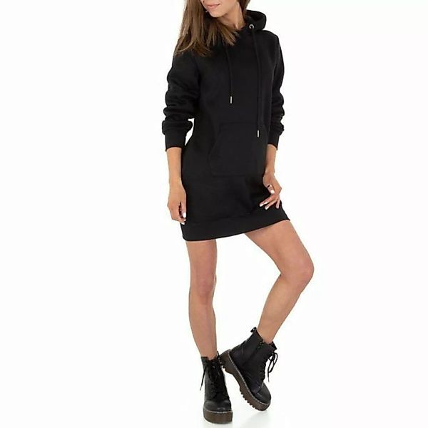 Ital-Design Bleistiftkleid Damen Freizeit Kapuze Stretch Fleece Stretchklei günstig online kaufen