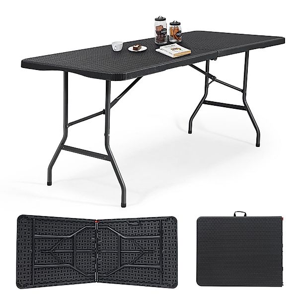 Sekey Klapptisch Klappbar Gartentisch Rattan Optik günstig online kaufen