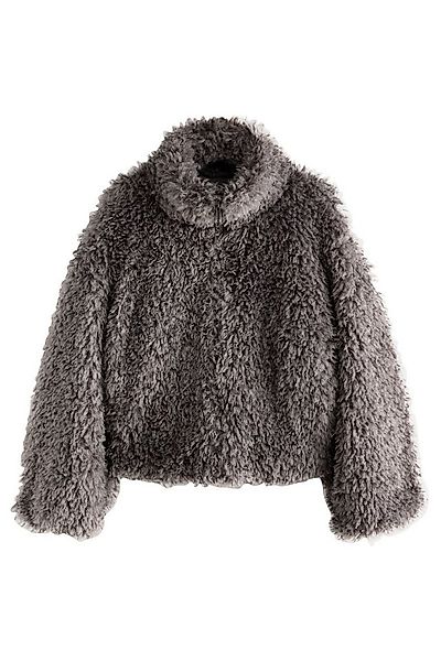 Next Fellimitatjacke Kunstfelljacke mit Reißverschluss + Trichterkragen (1- günstig online kaufen