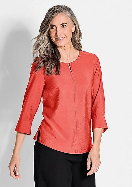 GOLDNER Schlupfbluse Elegante Schlupfbluse Damen aus Viskose mit Strukturmu günstig online kaufen