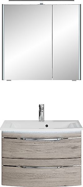 Saphir Badmöbel-Set "Serie 7045 2-teilig Mineralmarmor-Waschtisch mit LED-S günstig online kaufen