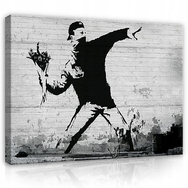 Wallarena Leinwandbild Banksy Abstrakt Graffiti Kunst günstig online kaufen